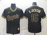 Royals 16 Bo Jackson Black Gold Nike Cooperstown Collection Legend V Neck Jersey (1),baseball caps,new era cap wholesale,wholesale hats